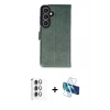 MARSİLYAN™- Galaxy S24 FE Kılıf Siluet Işık Serisi - Siyah 3D Antistatik Seramik Nano Ekran Koruyucu + Raze Metal Kamera Lens - GI