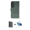 MARSİLYAN™- Galaxy S24 FE Kılıf Siluet Işık Serisi - Siyah 3D Antistatik Seramik Nano Ekran Koruyucu + Raze Metal Kamera Lens - SH
