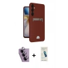 MARSİLYAN™- Galaxy S24 FE Kılıf Vadi Çizgi Prime - Şeffaf Pasifik Cam Ekran Koruyucu + Raze Metal Kamera Lens - MR