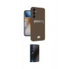 MARSİLYAN™- Galaxy S24 FE Kılıf Vadi Çizgi Prime - Siyah 3D Antistatik Hayalet Cam Ekran Koruyucu