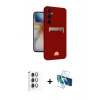 MARSİLYAN™- Galaxy S24 FE Kılıf Vadi Çizgi Prime - Siyah 3D Antistatik Seramik Nano Ekran Koruyucu + Raze Metal Kamera Lens - GI