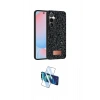 MARSİLYAN™- Galaxy S24 FE Kılıf Vadi Klasik Serisi - Siyah 3D Antistatik Cam Ekran Koruyucu