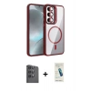 MARSİLYAN™- Galaxy S24 FE Kılıf Yadigar Asil Koleksiyonu - Şeffaf Pasifik Cam Ekran Koruyucu + Raze Metal Kamera Lens - SH