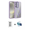 MARSİLYAN™- Galaxy S24 FE Kılıf Yadigar Asil Koleksiyonu - Siyah 3D Antistatik Seramik Nano Ekran Koruyucu + Raze Metal Kamera Lens - GI