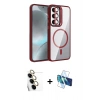 MARSİLYAN™- Galaxy S24 FE Kılıf Yadigar Asil Koleksiyonu - Siyah 3D Antistatik Seramik Nano Ekran Koruyucu + Raze Metal Kamera Lens - SI