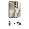 MARSİLYAN™- Galaxy S24 FE Kılıf Yadigar Asil Koleksiyonu - Siyah 3D Antistatik Seramik Nano Ekran Koruyucu + Raze Metal Kamera Lens - GI