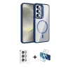 MARSİLYAN™- Galaxy S24 FE Kılıf Yadigar Asil Koleksiyonu - Siyah 3D Antistatik Seramik Nano Ekran Koruyucu + Raze Metal Kamera Lens - GI