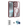 MARSİLYAN™- Galaxy S24 FE Kılıf Yadigar Asil Koleksiyonu - Siyah 3D Antistatik Seramik Nano Ekran Koruyucu + Raze Metal Kamera Lens - GI
