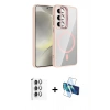 MARSİLYAN™- Galaxy S24 FE Kılıf Yadigar Asil Koleksiyonu - Siyah 3D Antistatik Seramik Nano Ekran Koruyucu + Raze Metal Kamera Lens - GI