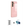 MARSİLYAN™- Galaxy S24 FE Kılıf Yankı Serisi - Siyah 3D Antistatik Seramik Nano Ekran Koruyucu + Raze Metal Kamera Lens - GI