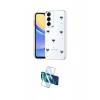 MARSİLYAN™- Galaxy S24 FE Kılıf Yörünge Form - Siyah 3D Antistatik Cam Ekran Koruyucu