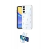 MARSİLYAN™- Galaxy S24 FE Kılıf Yörünge Form - Siyah 3D Antistatik Cam Ekran Koruyucu