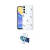 MARSİLYAN™- Galaxy S24 FE Kılıf Yörünge Form - Siyah 3D Antistatik Cam Ekran Koruyucu