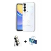 MARSİLYAN™- Galaxy S24 FE Kılıf Yörünge Form - Siyah 3D Antistatik Seramik Nano Ekran Koruyucu + Raze Metal Kamera Lens - SI
