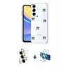 MARSİLYAN™- Galaxy S24 FE Kılıf Yörünge Form - Siyah 3D Antistatik Seramik Nano Ekran Koruyucu + Raze Metal Kamera Lens - SI