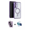 MARSİLYAN™- Galaxy S24 FE Kılıf Zirve Doku Prime - Siyah 3D Antistatik Seramik Nano Ekran Koruyucu + Raze Metal Kamera Lens - MR