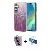 MARSİLYAN™- Galaxy S24 FE Kılıf Zirve Modern Prime - Siyah 3D Antistatik Seramik Nano Ekran Koruyucu + Raze Metal Kamera Lens - MR