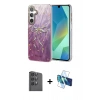 MARSİLYAN™- Galaxy S24 FE Kılıf Zirve Modern Prime - Siyah 3D Antistatik Seramik Nano Ekran Koruyucu + Raze Metal Kamera Lens - SH