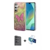 MARSİLYAN™- Galaxy S24 FE Kılıf Zirve Modern Prime - Siyah 3D Antistatik Seramik Nano Ekran Koruyucu + Raze Metal Kamera Lens - SH
