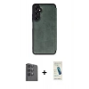 MARSİLYAN™- Galaxy S24 FE Kılıf Zirve Yansıma Serisi - Şeffaf Pasifik Cam Ekran Koruyucu + Raze Metal Kamera Lens - SH