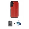MARSİLYAN™- Galaxy S24 FE Kılıf Zirve Yansıma Serisi - Siyah 3D Antistatik Cam Ekran Koruyucu + Raze Metal Kamera Lens - SH