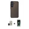 MARSİLYAN™- Galaxy S24 Kılıf Ahenk Çizgi Serisi - Şeffaf 360 Full Body Arka Koruyucu + Bilvis Titan Kamera Lens - TMGI