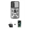 MARSİLYAN™- Galaxy S24 Kılıf Ahenk Klasik - Şeffaf 360 Full Body Arka Koruyucu + Kamera Lens Koruma Cam - SF