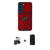 MARSİLYAN™- Galaxy S24 Kılıf Ahenk Klasik - Siyah 6D Antistatik Mat Seramik Hayalet Nano Ekran Koruyucu + PVD Metal Kamera Lens - DNMR