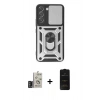 MARSİLYAN™- Galaxy S24 Kılıf Ahenk Klasik - Siyah 6D Antistatik Mat Seramik Hayalet Nano Ekran Koruyucu + Bilvis Titan Kamera Lens - DNMR