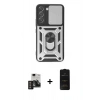 MARSİLYAN™- Galaxy S24 Kılıf Ahenk Klasik - Siyah 6D Antistatik Mat Seramik Hayalet Nano Ekran Koruyucu + PVD Metal Kamera Lens - DNMR