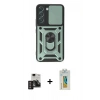 MARSİLYAN™- Galaxy S24 Kılıf Ahenk Klasik - Siyah Polymer Nano Ekran Koruyucu + PVD Metal Kamera Lens - DNMR