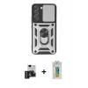 MARSİLYAN™- Galaxy S24 Kılıf Ahenk Klasik - Siyah Polymer Nano Ekran Koruyucu + PVD Metal Kamera Lens - SH
