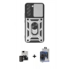 MARSİLYAN™- Galaxy S24 Kılıf Ahenk Klasik - Siyah Vanessa Magic Cam + PVD Metal Kamera Lens - GD