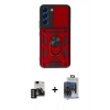 MARSİLYAN™- Galaxy S24 Kılıf Ahenk Klasik - Siyah Vanessa Magic Cam + PVD Metal Kamera Lens - GD