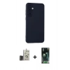 MARSİLYAN™- Galaxy S24 Kılıf Ahenk Serisi - Şeffaf 360 Full Body Arka Koruyucu + Bilvis Titan Kamera Lens - GD
