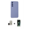 MARSİLYAN™- Galaxy S24 Kılıf Ahenk Serisi - Şeffaf 360 Full Body Arka Koruyucu + Bilvis Titan Kamera Lens - GD