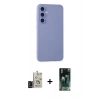 MARSİLYAN™- Galaxy S24 Kılıf Ahenk Serisi - Şeffaf 360 Full Body Arka Koruyucu + Bilvis Titan Kamera Lens - SH