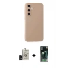 MARSİLYAN™- Galaxy S24 Kılıf Ahenk Serisi - Şeffaf 360 Full Body Arka Koruyucu + Bilvis Titan Kamera Lens - SH