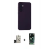 MARSİLYAN™- Galaxy S24 Kılıf Ahenk Serisi - Şeffaf 360 Full Body Arka Koruyucu + Bilvis Titan Kamera Lens - SH