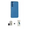 MARSİLYAN™- Galaxy S24 Kılıf Ahenk Serisi - Şeffaf Pasifik Cam Ekran Koruyucu + Bilvis Titan Kamera Lens - TMGI