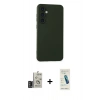MARSİLYAN™- Galaxy S24 Kılıf Ahenk Serisi - Şeffaf Pasifik Cam Ekran Koruyucu + Bilvis Titan Kamera Lens - DNMR