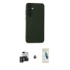MARSİLYAN™- Galaxy S24 Kılıf Ahenk Serisi - Şeffaf Pasifik Cam Ekran Koruyucu + PVD Metal Kamera Lens - DNMR