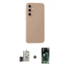MARSİLYAN™- Galaxy S24 Kılıf Ahenk Serisi - Siyah 360 Mat Full Body Arka Koruyucu + Bilvis Titan Kamera Lens - DNMR