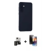 MARSİLYAN™- Galaxy S24 Kılıf Ahenk Serisi - Siyah 3D Antistatik Mat Seramik Nano Ekran Koruyucu + PVD Metal Kamera Lens - TNGI