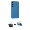 MARSİLYAN™- Galaxy S24 Kılıf Ahenk Serisi - Siyah 3D Antistatik Seramik Nano Ekran Koruyucu + Kamera Lens Koruma Cam - SF