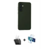 MARSİLYAN™- Galaxy S24 Kılıf Ahenk Serisi - Siyah 3D Antistatik Seramik Nano Ekran Koruyucu + Kamera Lens Koruma Cam - SF