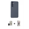 MARSİLYAN™- Galaxy S24 Kılıf Ahenk Serisi - Siyah Bilvis 3D Cam Ekran Koruyucu + Bilvis Titan Kamera Lens - DNMR