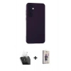 MARSİLYAN™- Galaxy S24 Kılıf Ahenk Serisi - Siyah Bilvis 3D Cam Ekran Koruyucu + Kamera Lens Koruma Cam - SF