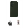 MARSİLYAN™- Galaxy S24 Kılıf Ahenk Serisi - Siyah Bilvis 3D Cam Ekran Koruyucu + Kamera Lens Koruma Cam - SF