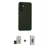 MARSİLYAN™- Galaxy S24 Kılıf Ahenk Serisi - Siyah Bilvis 3D Cam Ekran Koruyucu + Bilvis Titan Kamera Lens - SH